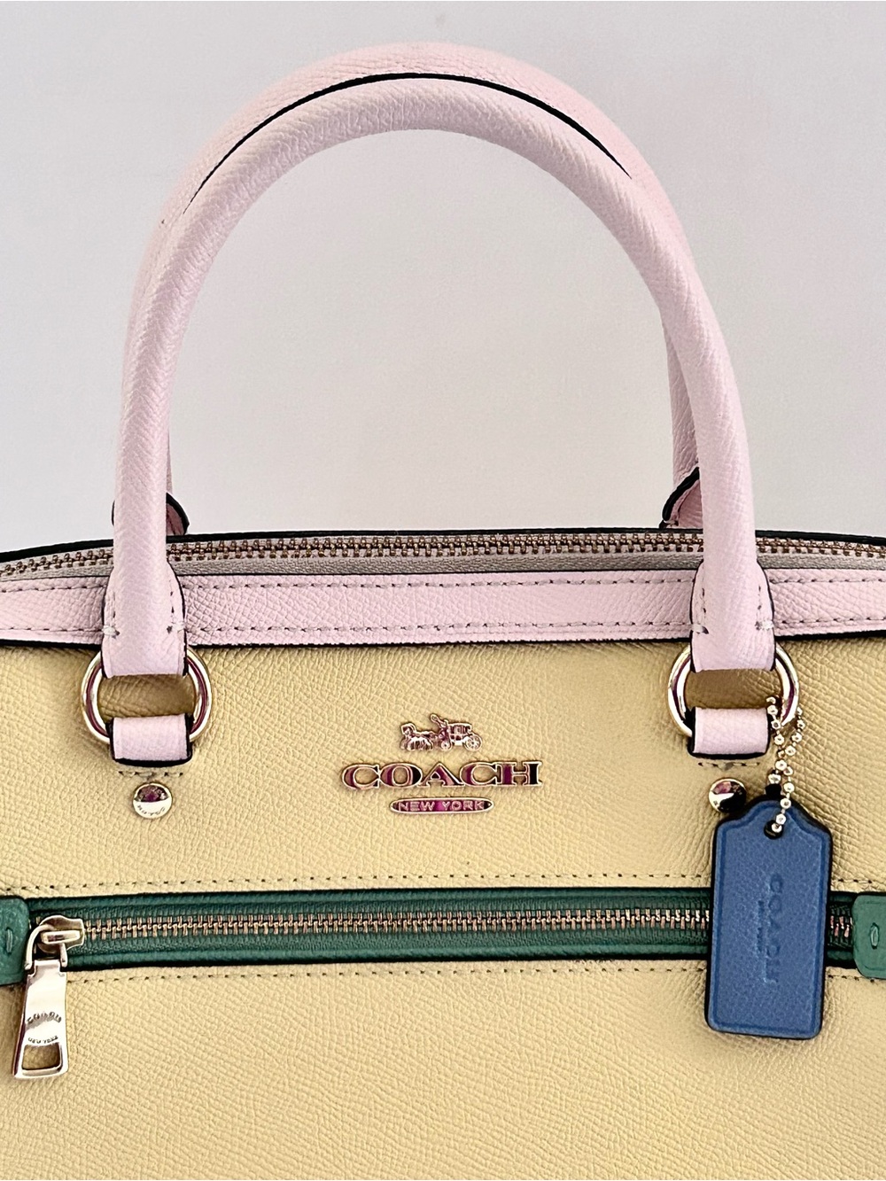 Coach Rowan Colorblock Structured Satchel Crossbody Strap C3428 10.5”x6.25” EUC - Picture 5 of 16